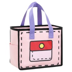 LUCY MARKET 書本保溫保冷袋, 1個, 粉紅色