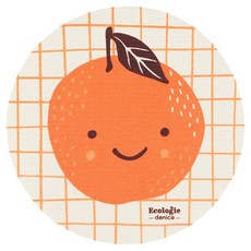 danica STUDIO Ecologie圓形瑞典環保抹布 微笑橘子, 1個