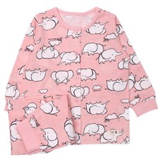 ORGANICMOM 女童Ellieping長袖內衣上下套裝 MFS1EE21