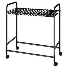 마켓플랜 이동식 논슬립 바지걸이 대용량 행거 1단, 블랙