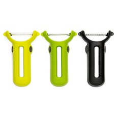 chef'n Y型刨絲削皮刀3件組, 1套, 黃色 + 綠色 + 黑色