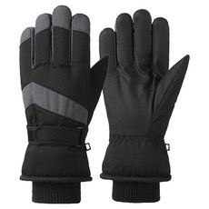 小麥購物 男款 冬季加厚絨防風防水戶外可觸控手套 L1471