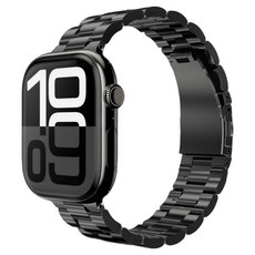 MAGEASY Noble 不鏽鋼鏈錶環, 黑色, 1個