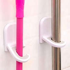 多功能黏貼牆釘掛勾, 白色, 2個