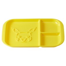 Skater 塑膠三格午餐盤 吐司早餐盤 精靈寶可夢 皮卡丘, 黃色, 1個