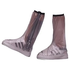 小麥購物 高筒隱藏式拉鍊全方位防雨鞋套 L4424, 咖啡色