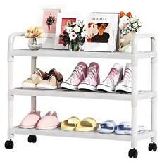 橡合杉 簡易多層鞋架 3層, 1個, 白色