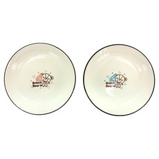 英國熊鑽 深盤2件組, 1套, 2個深盤, 白色