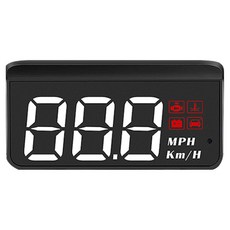 領先者 M3 白光大字體 HUD OBD2 多功能抬頭顯示器, 1個, 黑色