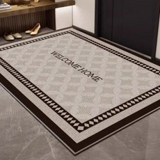 AFAMIC 艾法 雅緻高質感 刮泥吸水玄關腳踏墊/比利時絲圈絨印花TPR地墊, 1個, 黑卡旺達 棕色