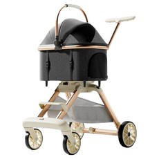 3baby 三個寶 寵物推車, 1個, 深空黑