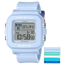 CASIO 卡西歐 BABY-G 像素動畫手錶 附繽紛錶帶環 6個 BGD-10L-2DR