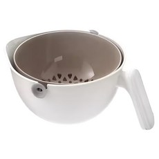 Green Bell 綠貝 北歐風單手旋轉瀝水籃, 1個, 白色