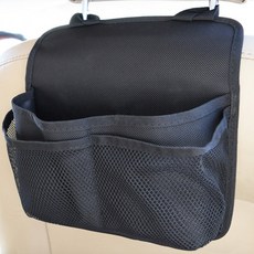 STREET-R 椅背吊掛雙層收納袋 SR-537, 1個, 黑色