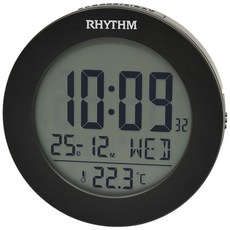 RHYTHM 日本麗聲時計 貪睡夜燈鬧鐘, 黑色