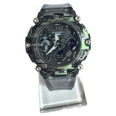 CASIO 卡西歐 G-SHOCK 雜訊意象設計系列手錶 GA-2200NN-1ADR, 黑色 + 綠色, 1支