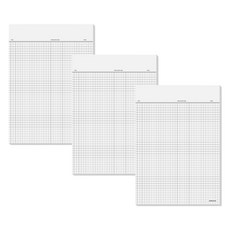 모트모트 스퀘어드 노트페이퍼 B5, 화이트, 40매, 3개