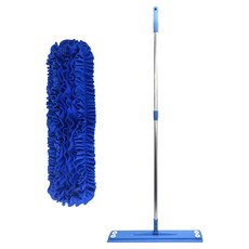 World Clean 60公分拖把 + 超細纖維拖布, 1套, 藍色(拖把)