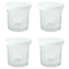 Joliema 矽膠蓋密封玻璃瓶 白色 Twinkle Jar, 300ml, 4個