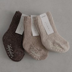 PEEKABOO 羅紋羊毛襪3雙組