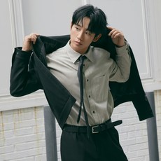 MIND BRIDGE 男士All Day條紋寬鬆版棉質襯衫 MZWS6121