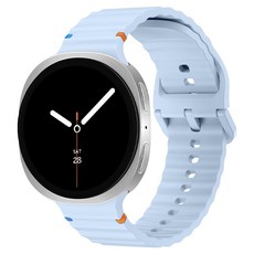 SPACE SHIELD Groove 點綴縫線矽膠錶帶, 1個, 天藍色