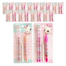 Wish Cat 甜蜜搭檔 文具 2款 x 5入 套組, 1套, 混合顏色