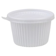 아이엔피 105mm PP 다용도 원형용기 뚜껑세트 화이트 대 350ml, 50세트