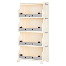 OAK&FIR 橡合杉 可移動多層儲物架 4層, 1個, 奶油白