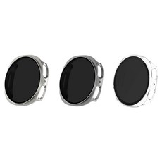 젤센 갤럭시워치 사생활 풀커버 일체형 9H 강화유리 케이스 3종 세트, 티타늄, 그라파이트, 투명, 1세트