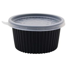 Inp 105mm PP 多用途圓形容器附蓋組 黑色 中 300ml, 50套