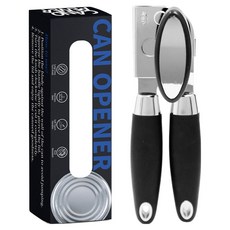 Bareunliving 零切口罐頭開罐器 開罐器, 黑色, 1個