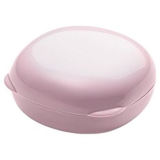 迷你圓形珍珠肥皂盒, 1個, 粉紅色