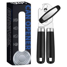 Bareunliving 多功能旋轉開罐器, 黑色, 1個