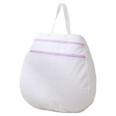 로이홈 투포켓 메쉬 빨래 세탁망 물방울 가방 대형(48 x 50 x 10 cm), 화이트, 1개