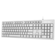 g-clicker 有線 OFFICEPRO 超薄鍵盤, 白色, OPK10, 製造商軸