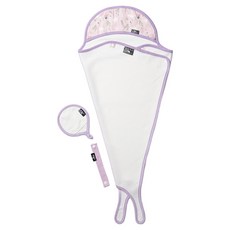 프랜대디 신생아 뱀부 목욕타올 앞치마 수건, 바이올렛백조, 1개
