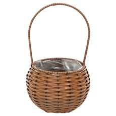 Garden in the City 仿藤塑膠NA圓形花籃 1919, 1個, 棕色