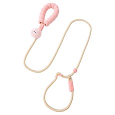 파스텔펫 반려동물 폼폼 일체형 목줄, 핑크, 1개