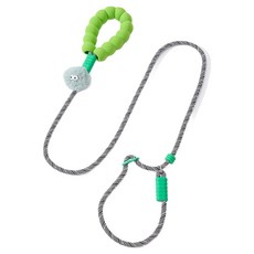 파스텔펫 반려동물 폼폼 일체형 목줄, 그린, 1개