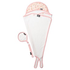 프랜대디 신생아 뱀부 목욕타올 앞치마 수건, 핑크복숭아, 1개