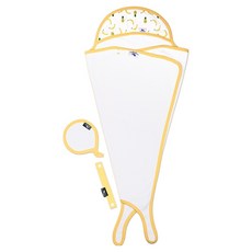 프랜대디 신생아 뱀부 목욕타올 앞치마 수건, 옐로바나나, 1개