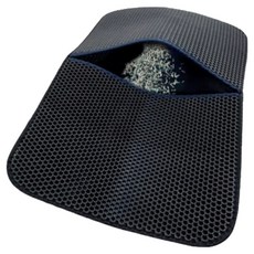 雙層貓砂墊, 黑色, 1個