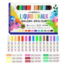 Dong-A PMS 可擦拭液體粉筆 馬克筆組, 24色, 1套