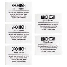 yarna 레터링 빈티지 디자인 면 라벨, 브로하이, 5개