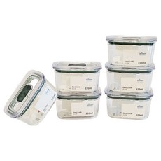 韓國 ecosense Genie Lock 全Tritan 長方形密封容器 220ml, 6個, 密封容器 220ml 6入