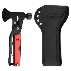 아메리칸로드 야외용 다기능 접이식 도끼칼 BRP973, 레드, 1개