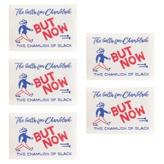 Yarna Now 字母復古設計棉質標籤, 紅色, 5個