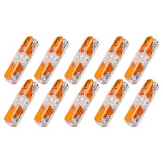 WAGO 旺科 單芯線絞線兩用 高容量32A 槓桿式按壓連接器 2p Simple 直插式 橘色 兼容0.2~4mm, 10個