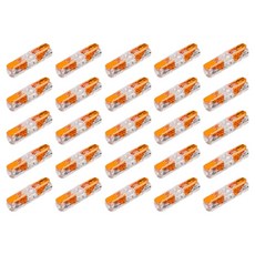 WAGO 旺科 單芯線絞線兩用 高容量32A 槓桿式按壓連接器 2p Simple 直插式 橘色 兼容0.2~4mm, 25個